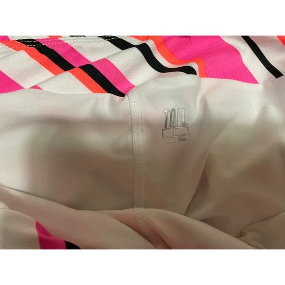 BUNDLE 2PC Tilley Women Golf Skort L Navy & Tail Pink Orange White Stripe size L - Picture 7 of 7
